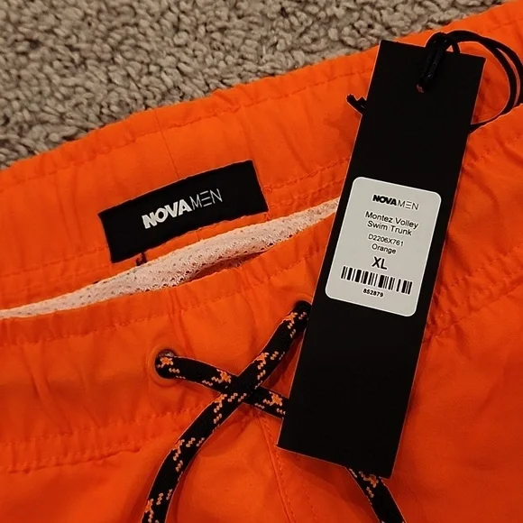Fashion Nova Men - Montez Volley Swim Trunk - XL - new with tags - orange - Picture 9 of 12